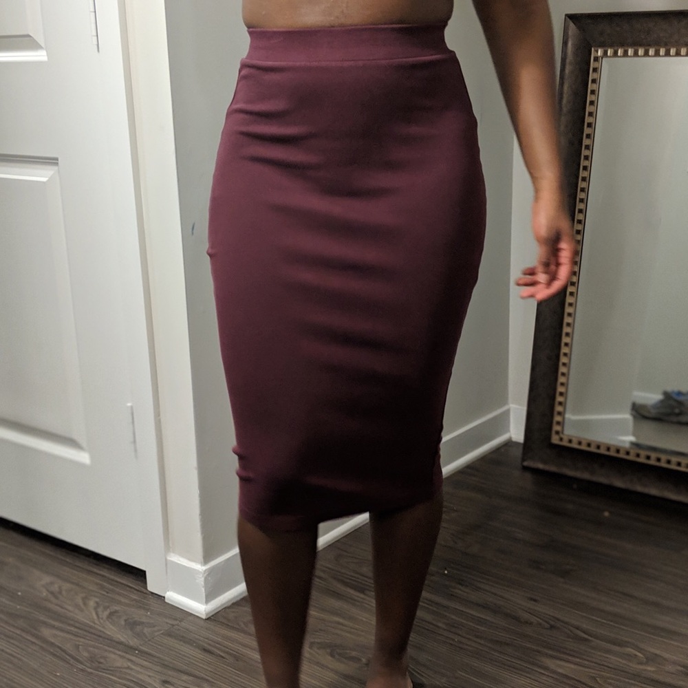 Burgundy Skirt